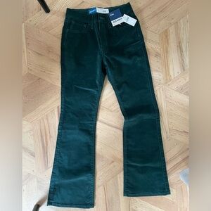 Old navy girls high rise flare jeans in dark green